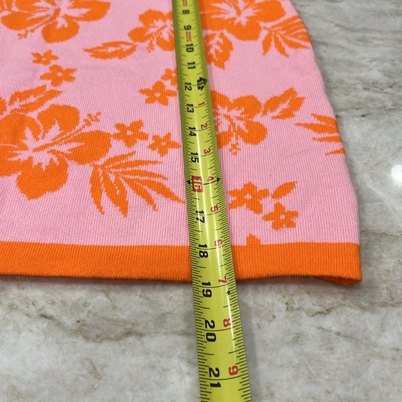 Wild Fable Sweater Knit‎ Mini Skirt | Pink + Orange Jacquard | Size Small - Picture 6 of 8